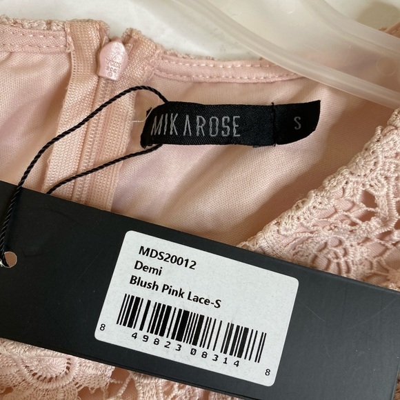 Mikarose Mabel Blush Lace Overlay Modest Dress - Picture 4 of 7